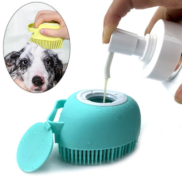 Puppy Bath Massage Gloves Brush